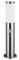 Monzana Lampadaire Dahlia Argent Détecteur de mouvement Luminaire extérieur E27 lampe sur pied Acier inoxydable jardin IP44