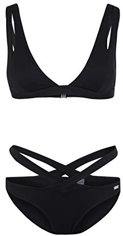 Venice Beach Damen Triangel Bikini Cut Out (Schwarz, 38 (38A/B))