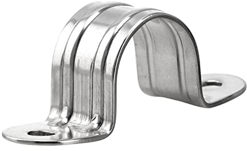 FASTON® Rohrschelle Halbschale 25 mm Edelstahl A2 V2A (2 Stück) U-Form Rohrklemme Halbschale für Rohrhalterung Rohrbefestigung Rohrclip