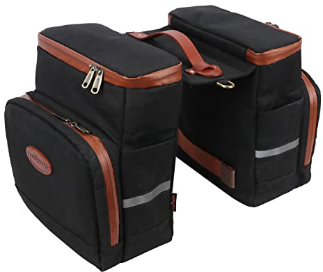 TOURBON Segeltuch Packtasche Fahrrad Gepäckträger Rücksitz Heck Isolierter Kofferraumkühler Doppeltasche