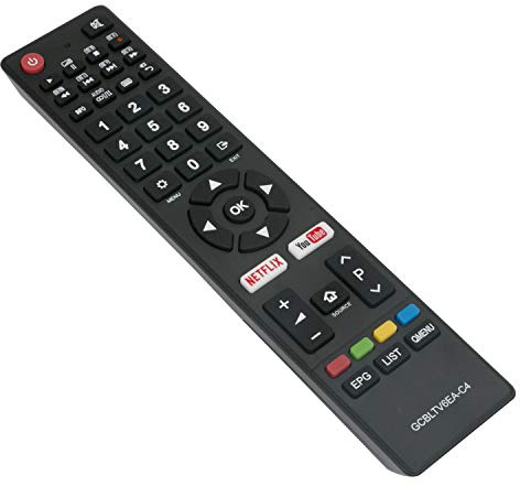 GCBLTV6EA-C4 Ersatz Fernbedienung - VINABTY GCBLTV6EA C4 Fernbedienung für CHIQ TV Ersatzfernbedienung U50G6 U55G6 U55G7 U65G6 U70G8 U75G8 Remote Controller mit Netflix & YouTube