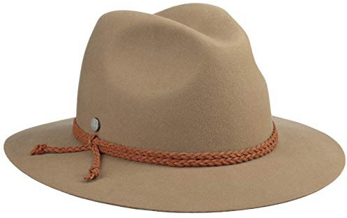LIERYS Vardis Traveller Woll Kaschmir Filzhut Damen Made in Italy Herbst Winter Beige beige XL (60-61 cm)
