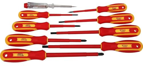 BRILLIANT TOOLS BT068010 VDE Schraubendreher-Satz, 9-tlg., Schlitz und PH [Powered by KS TOOLS]