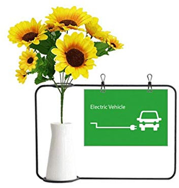 Beauty Gift Enchufe de carga Los vehículos de energía protegen el medio ambiente Artificial girasol jarrones botella bendición tarjeta