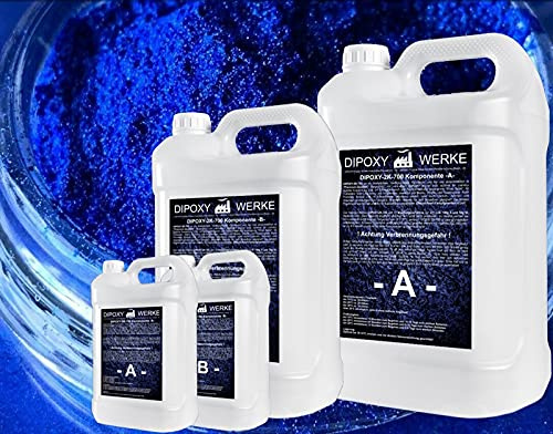Dipoxy 2K-700 Epoxidharz mit Pigment 4,5kg + 60g Blau01