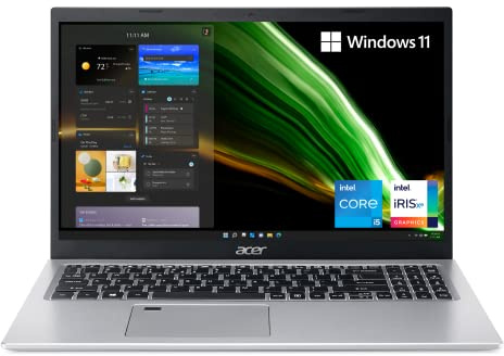 Acer Ordinateur portable Aspire 5 A515-56-53S3 | Écran IPS Full HD de 15,6 po | Intel Core i5-1135G7 de 11e génération | Intel Iris Xe Graphics | 8 Go DDR4 | 256 Go SSD | WiFi 6 | Lecteur d'empreintes