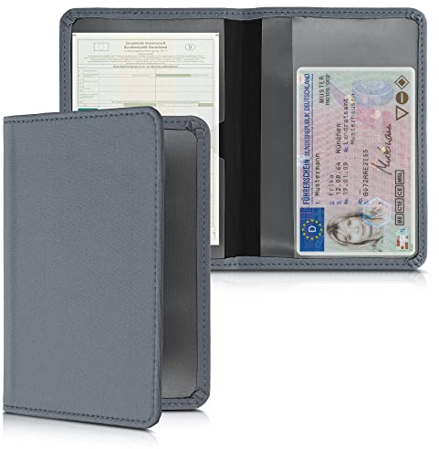 kwmobile Fahrzeugschein Hülle mit Kartenfächern - Neopren Hülle Fahrzeugschein Mappe - Tasche Etui für Kfz Zulassungsbescheinigung Führerschein Ausweis Kartenhüllen