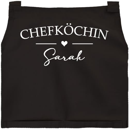 SpecialMe® Kochschürze Küchenschürze Damen Meisterköchin personalisierte Schürze für Frauen mit Namen Baumwolle