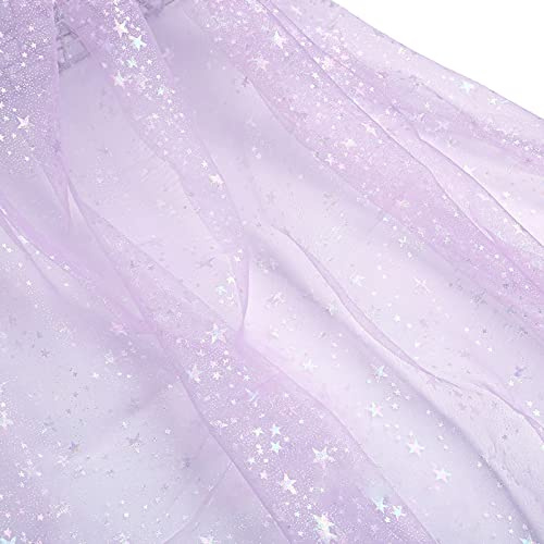LdawyDE Tessuto in tulle, tulle glitterato largo 160 cm al metro, tessuti decorativi per abbigliamento e decorazioni fai-da-te Confezioni Regalo Matrimoni Feste Decorazioni
