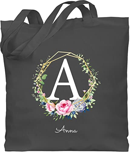 Geschenk mit Namen personalisiert by Shirtracer - Baumwolltasche - Initialen - Personalisierte Geschenke Frauen I Geschenkideen Mädchen mit Namen I Geschenke Freundin