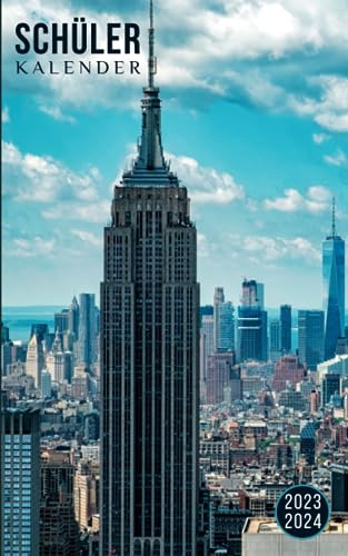 Schülerkalender 2023/24 New York: Für schüler mädchen jungen - 1 tag 1 seite - von August 23 bis Juli 24 - Hausaufgabenheft grundschule gymnasium oberstufe universität