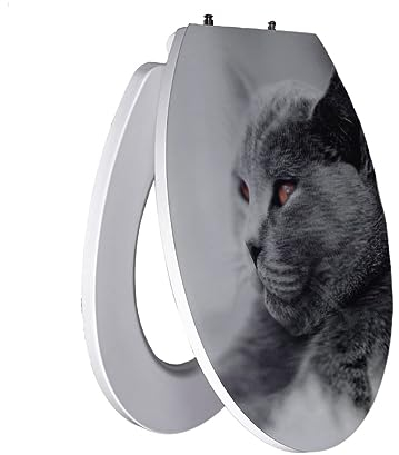 Primaster WC-Sitz mit Absenkautomatik Katze 3D weiß WC-Sitz