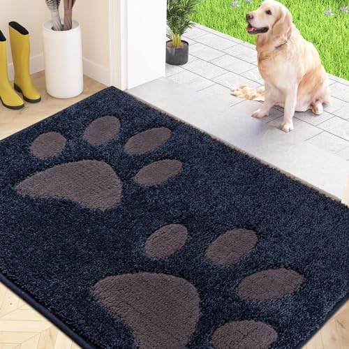 FCSDETAIL Schmutzfangmatte waschbar 80 x 120 cm, Fußmatte Innen, absorbierend Fussmatte, rutschfeste Sauberlaufmatte, wasserdicht Teppich für Hund, Eingang, nasse Pfoten | rutschfeste waschbar Sauberlaufmatte, Teppich für Hund, Eingang, nasse Pfoten
