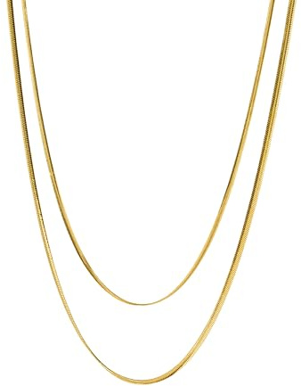 Purelei Two Layers Kette Damen – Halskette Damen aus langlebigem Edelstahl – Wasserfeste Kette mit Anhänger – 40-45 cm Länge verstellbar – Halskette für deinen individuellen Look
