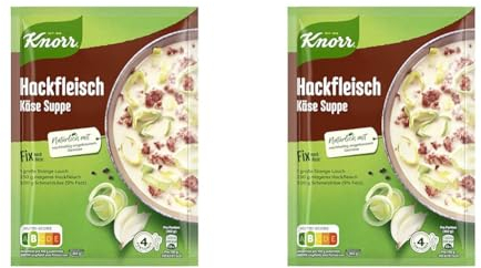 Knorr Fix Würzmischung Hackfleisch Käse Suppe für eine leckere Suppe mit Hack ohne geschmacksverstärkende Zusatzstoffe,58g (2er Pack)