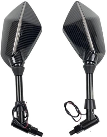 Rückspiegel Seitenspiegel Motorrad Rückspiegel Roller Motocross Rückspiegel Electrombile Rückseite Konvex Spiegel Carbon Mit Blinker