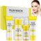 MINGRUO Set de cuidado de la piel Yuzu, Kit Facial Para El Cuidado De La Piel, Set Regalo Cuidado de la Piel Mujer, Set de Limpiador Facial e Hidratante, Kit Hidratante Facial Mujer