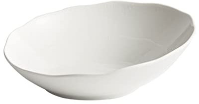 Platos Para Servir Ensaladera de boca oblicua, plato de verduras y frutas, cocina casera, ensaladera de cerámica blanca, cuenco de postre Frutero Para Encimera De Cocina(M)