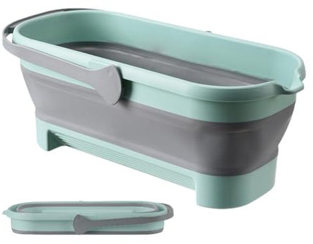 Cubo Plegable para fregona – Pequeño Cubo Multiusos Plegable Rectangular – Cubo para Limpieza con asa para Almacenamiento en casa, lavandería, jardín, Patio, baño, Cocina
