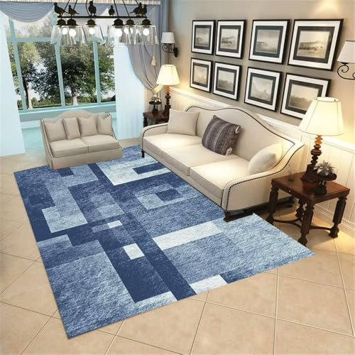 Kunsen 200X300CM Teppich Flur Läufer rutschfeste und schmutzabweisende Kurze Stapel können mit Wasser gewaschen Werden, modern einfach Waschbare Teppiche Mehrfarbig Kleiner Flokati
