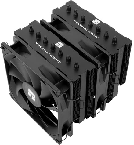 TR - Raffreddatore CPU Phantom Spirit 120 SE nero, doppia ventola TL-C12B V2 PWM e doppia torre, 7 tubi di calore dissipatore di calore, per AM4/AM5 e Intel LGA1851/1700/115X/1200/1851, raffreddamento