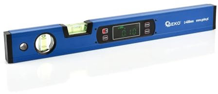 BSD Digitale Aluminium-Wasserwaage mit 2 Libellen, 40 cm, hintergrundbeleuchtetem Display, MAGNETEN, HOLD- und ZERO-Funktion für präzise Winkelmessungen