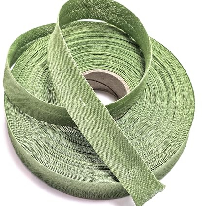 Baumwolle Schrägband vorgefalzt 40/20mm lindgrün 10m