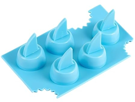 Blue Silicone Ice Cube Trays For Freezer Shark Fin Shape Ice Cube Tray,Novelty Silicone Diy Mould Shark Fin Chocolate Jello Mould Mold Ice Cube Specialty Tools and Gadgets Ice Cube Molds and Trays