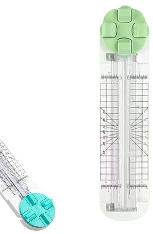 Taglierina multifunzione 4 in 1, taglierina bidirezionale per carta, con lame dritte, ondulate, perforate e piegatrici per carta kraft, cartoncino, foto, cartoline (Green)