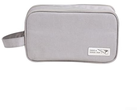 Neceser portátil de viaje húmedo y seco con múltiples bolsillos para artículos de maquillaje e higiene, organizador ligero y resistente al agua para un fácil embalaje (gris)