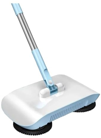 Gdfnmogo Hand Push Sweeper with Broom and Mop Functionality for Floor Cleaning in Living Rooms Kitchens and Bedrooms Compact Lightweight Robotic Va(A)