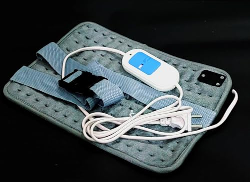 Coussin chauffant électrique avec 3 réglages de température, ceinture dorsale orthopédique grise, thérapie par la chaleur pour lombaires, ventres, soulagement des douleurs abdominales