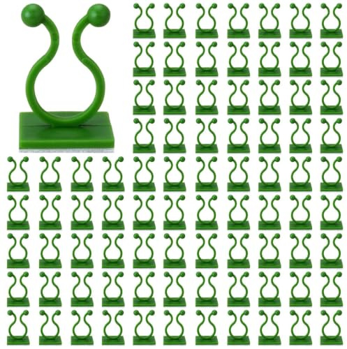Kletterwand-Clips für Pflanzen, strapazierfähig, selbstklebend, abnehmbare Halterung, Wandclips für Pflanzenreben, für Decke, Fenster, Zaun, Deck, Terrasse, Innen- und Außenbereich