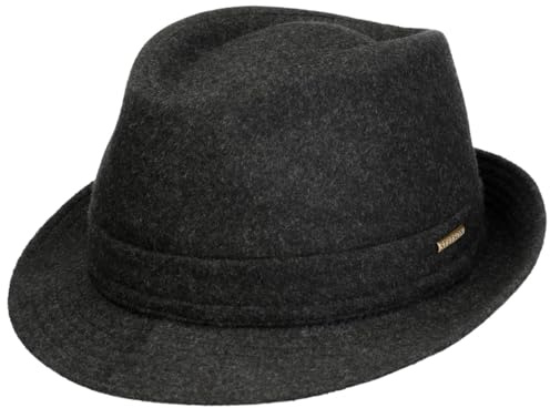 Stetson Benavides Trilby Wollhut Damen Herren Made in Italy Winter Hut Teflon-Beschichtung Herbst Winter