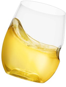 govino Plastic Wine Glasses Reusable 12oz 375ml - Stemless Wine Glasses - Unbreakable Shatterproof Tritan Glassware, Fancy Cups that Look Like Glass - Use for Outdoor Events, Set of 2