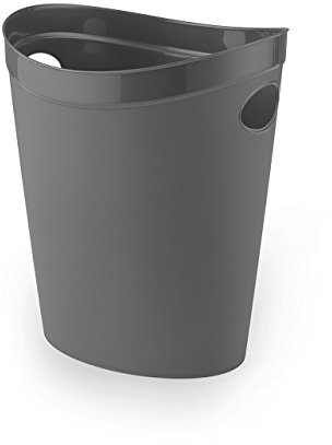 Addis 518039 Abfalleimer für Badezimmer/Schlafzimmer/Büro, Anthrazit, 26 x 27 x 33 cm