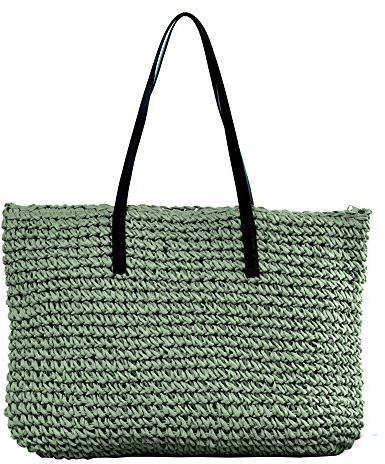 Chikencall Women's Straw Tote Bag Beach Bag Summer Beach Crochet Shoulder Bags Handbag