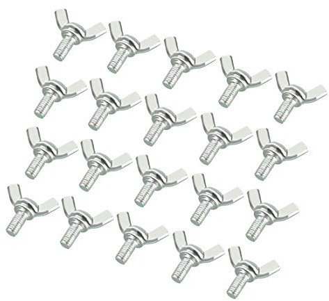 uxcell Butterfly Wing Thumb Hand Screws Bolts M5x10mm 0.8mm Pitch Carbon Steel 20pcs