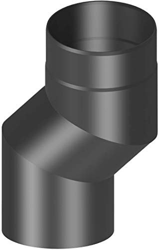 AdoroSol Vertriebs GmbH Rauchrohr Kaminrohr Ofenrohr Rohrbogen Knie Bogen Versatzbogen 80 mm, Ø150 mm schwarz