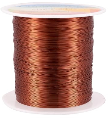 Pandahall Kupferdraht, anlaufgeschützt, 28 Gauge, für Schmuckherstellung, 60 m, Braun