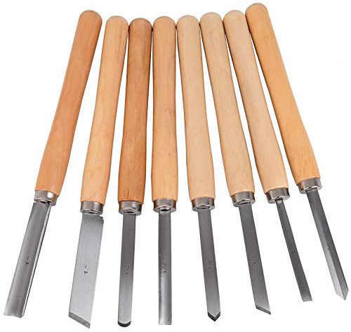 8 Stück HSS Drechselmesser Set Drehmeißel Set Schrägschneidemeißel Werkzeug Stechbeitel Drechselmesser Set Drehmeissel Set