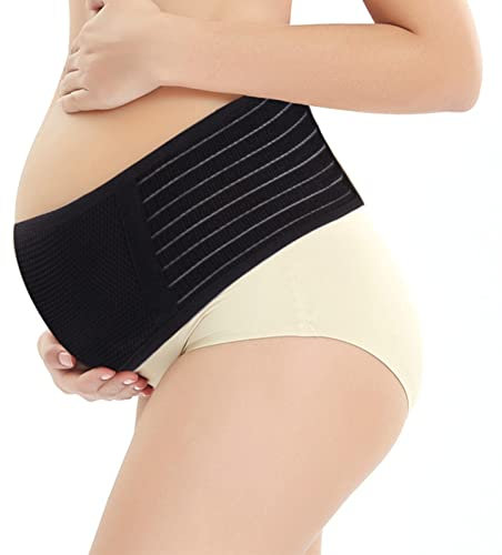 Worparsen Schwangerschafts-Bauchband, starke Schwangerschaft, Bauchband, Rückenbandage, ergonomisch, Schwarz