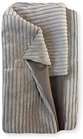 4L Textil Molly Cord Hundebett Bezug Ersatzbezug waschbar | 80x60 cm | Braun | Mit Reißverschluss | Maschinenwaschbar | Mit Bezug