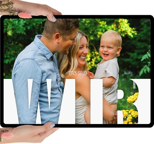 Paar Geschenke Holzbild - Foto Geschenk - personalisierbar zum Hinstellen/Aufhängen optional beleuchtet Freundschaft, Dankeschön Geschenke, Geschenk Für Partner, Liebe - personalisierte Geschenke