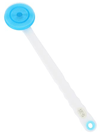 Healifty Badebürste 360-Grad-Silikon-Anwendung Hautgrad Drehbad Himmelkopf Drehbürste Zum Reinigen Von Silikonblau Reiben Bürsten Zurück Kindergriff Badekörper Körperbürste Silikon