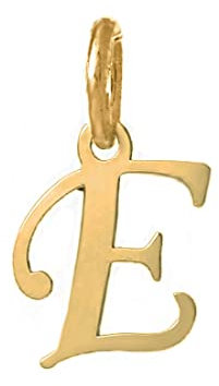 Buchstaben Anhänger Gold 585 (14K) Initialen Charm für Kette A B D F G H I J K L M N O P R S T U V W Z