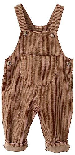 Panegy Baby Salopette in velluto a coste Salopette allentata in tinta unita Pantaloni con bretelle Morbido retrò in un unico pezzo Pantaloni con bavaglino Tuta Outfit Salopette neonato
