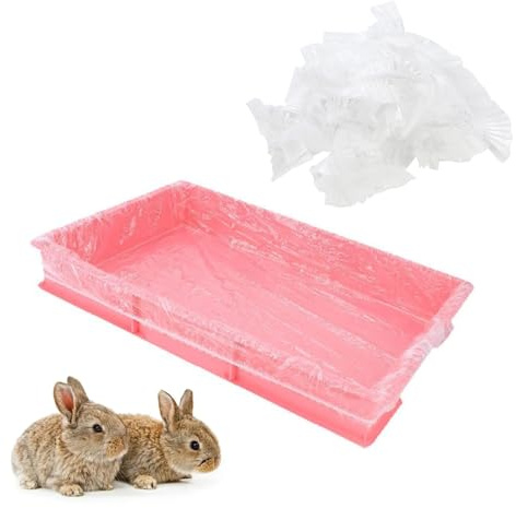 Meprotal 50PCS Sacs jetables pour cage de lapin Sacs en plastique pour cage de lapin Film universel pour litière pour petits animaux
