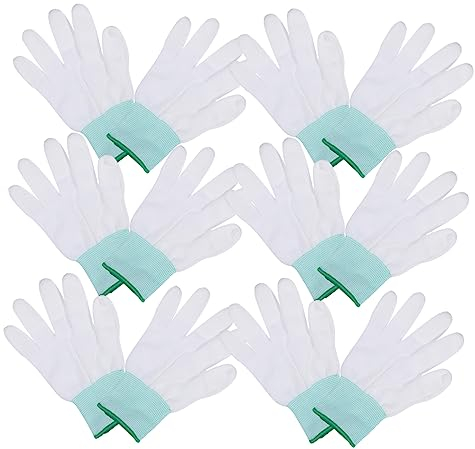 Supvox 10paare Arbeitsschutzhandschuhe aus Nylon Antistatische Handschuhe Rutschfeste Fäustlinge Atmungsaktiv und Abriebfest Praktische Arbeitshandschuhe für Optimalen Schutz