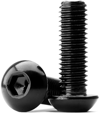 Vis à Tête Fraisée M8x90mm en Acier Inoxydable 304 Noir Oxydé Avec Hexagone Creux et Filetage Complet (6 Pièces)